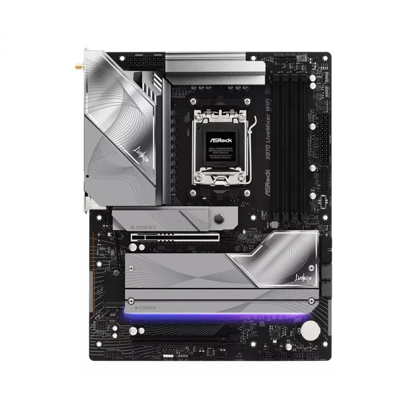 Pagrindinė plokštė ASRock X870 LiveMixer WiFi (Socket AM5, ATX, DDR5, 4 lizdai, X870LIVEMIXERWIFI)