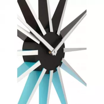 NeXtime klok 3051bl Nova sieninis laikrodis, Ø50 cm, juodas/mėlynas