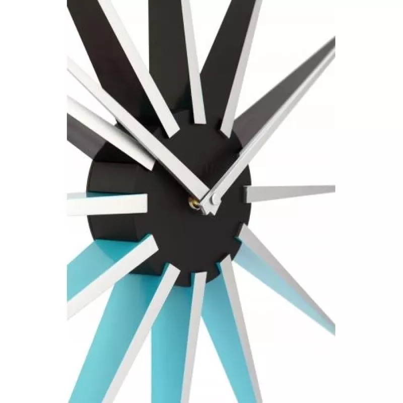 NeXtime klok 3051bl Nova sieninis laikrodis, Ø50 cm, juodas/mėlynas