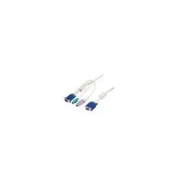 LevelOne 5 m KVM laidas, VGA, PS/2, USB