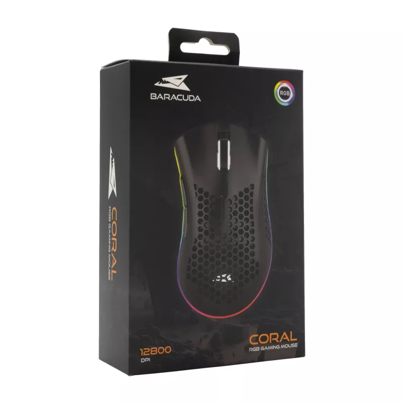 Pelė Baracuda BGM-031 Coral Black USB