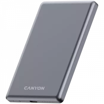 Canyon OnPower 505 – Powerbank 5000 mAh, USB-C PD 20W, belaidis įkrovimas su magnetu