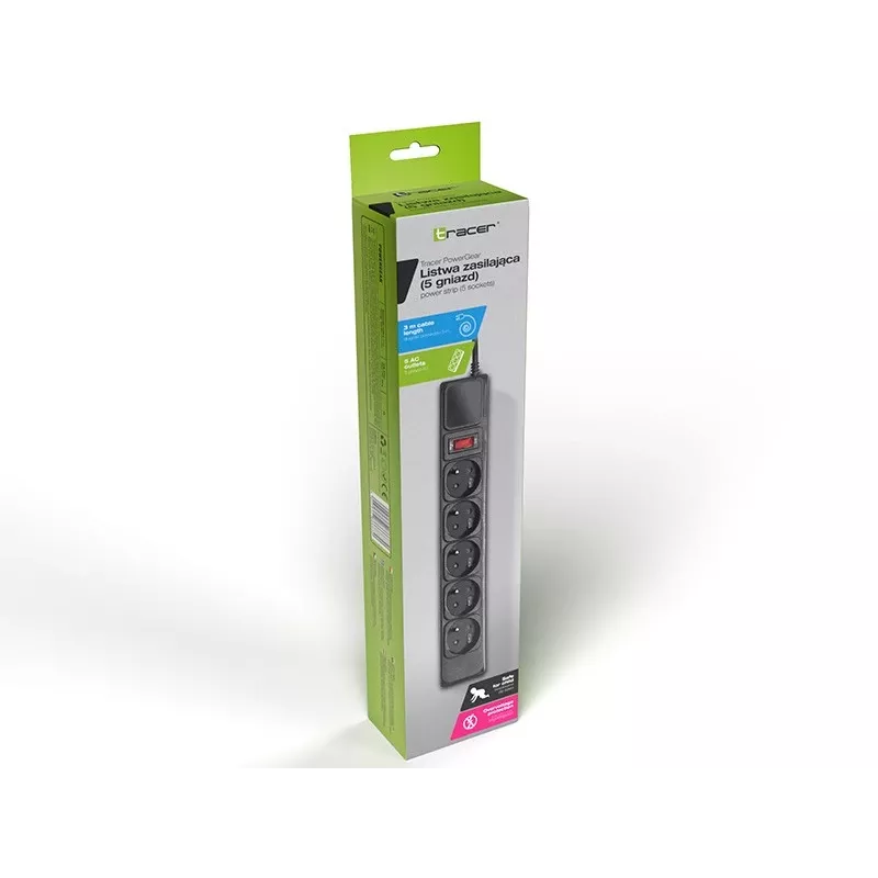 Tracer PowerWatch Black 5 AC lizdai 3 m C tipo ilgintuvas