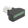 DeLOCK 90654 lyties keitiklis RJ45 8 kontaktų gnybtų blokas Juodas