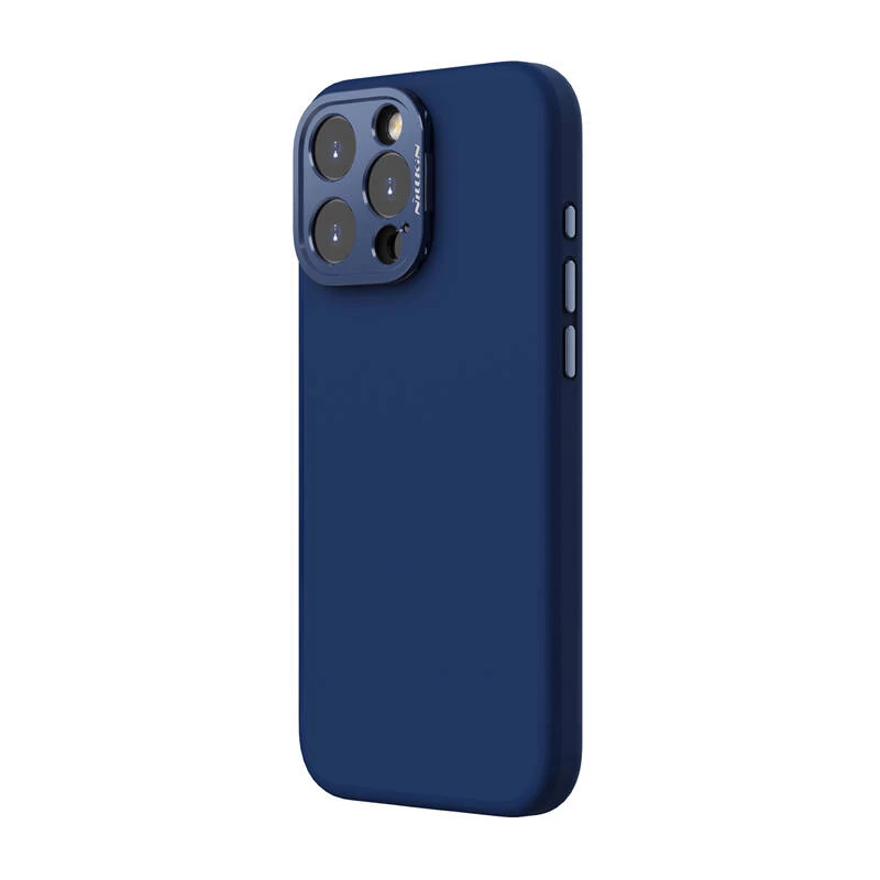 Apsauginis dėklas Nillkin LensWing Apple iPhone 16 Pro Max – mėlynas, su MagSafe, pakeltas fotoaparato kraštas