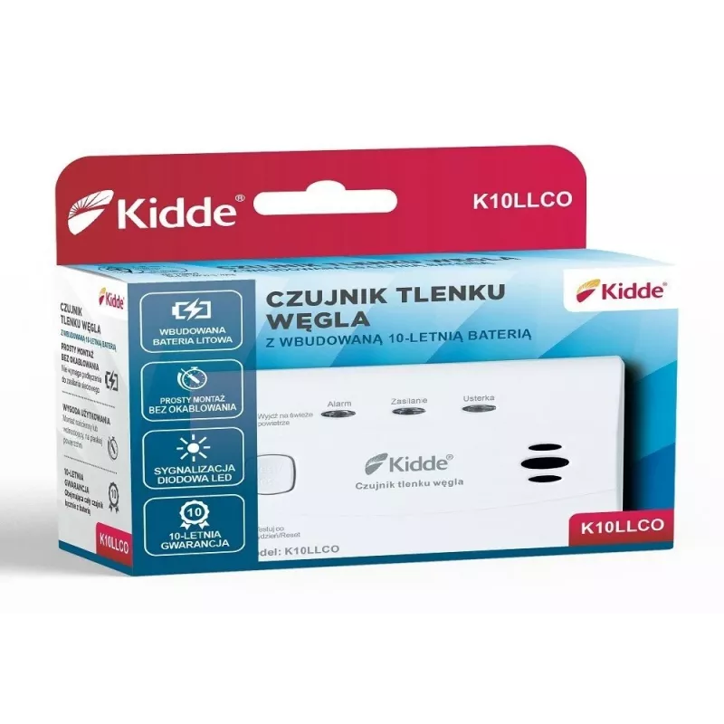 Anglies monoksido ir anglies dioksido detektorius K10LLCO Kidde