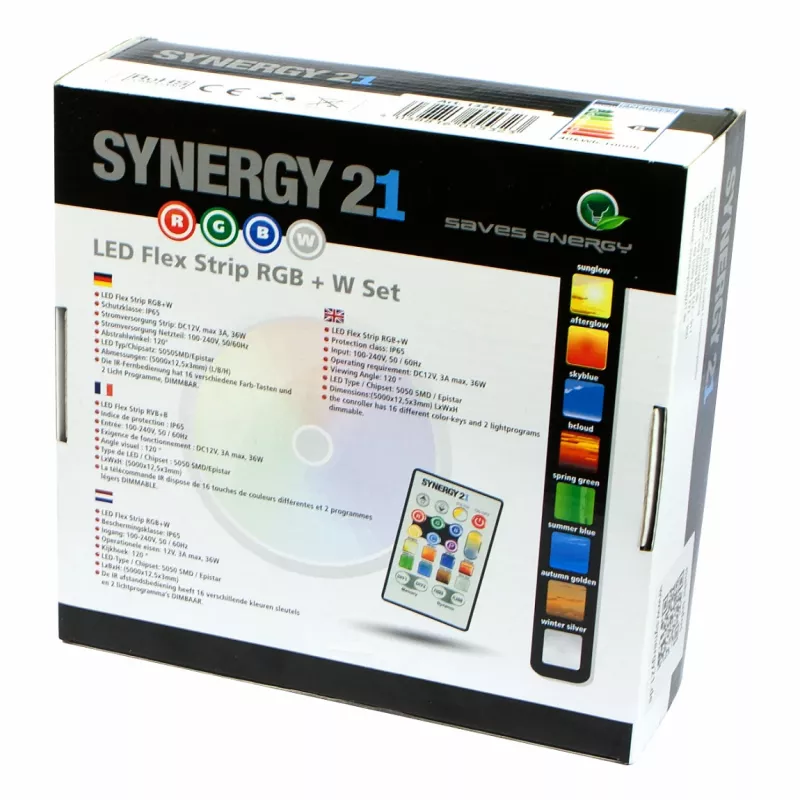 Synergy 21 LED Flex Strip 5050 - 30 RGB-W DC12V pilnas rinkinys V2