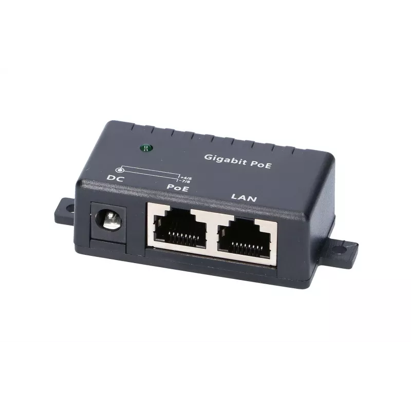 Gigabit PoE injektorius Extralink 1 prievadas, 1x 1000Mb/s RJ45, Kubas