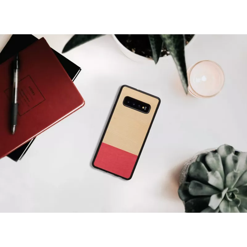 Dėklas Samsung Galaxy S10 Plus iš medžio ir polikarbonato „Miss Match Black“ – man and wood