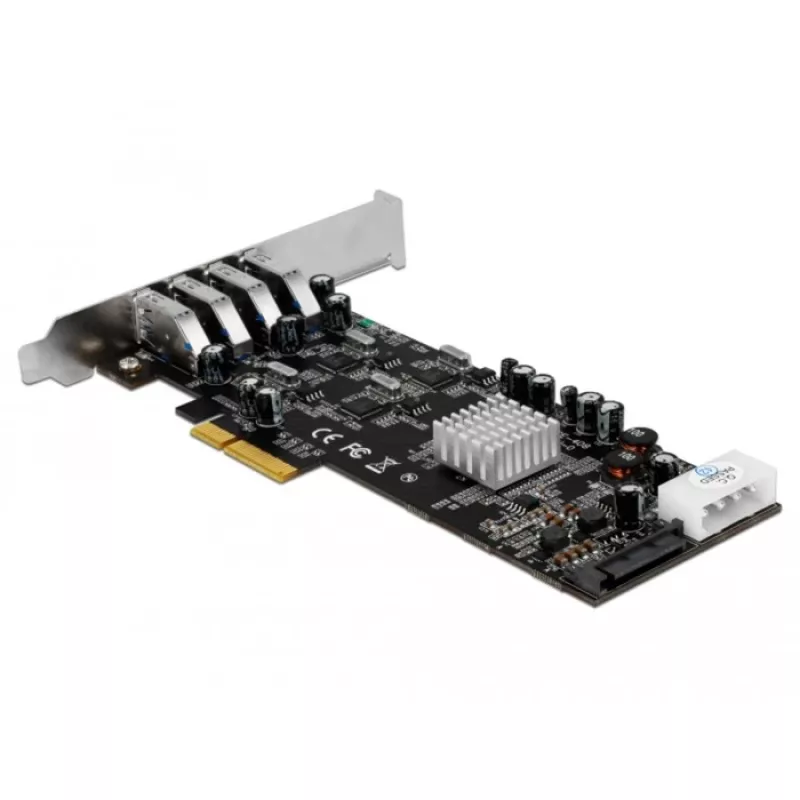 DeLOCK 89365 vidinė sąsajos plokštė, USB 3.2 Gen 1, PCIe, 4 išoriniai prievadai
