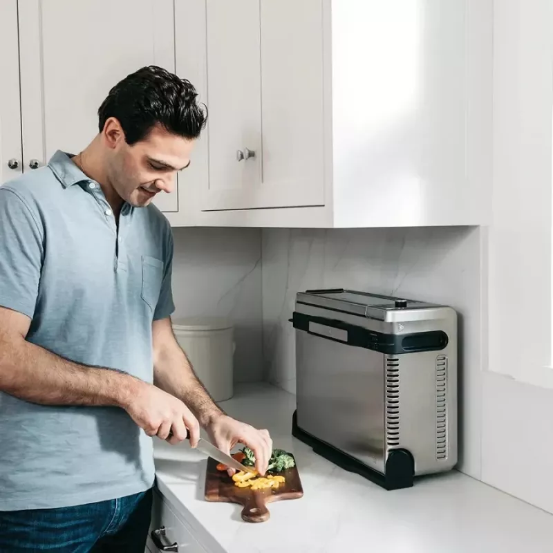Ninja SP101 Vienvietis 10 L Laisvai pastatomas 2400 W Karšto oro gruzdintuvas Juodas, Nerūdijantis plienas
