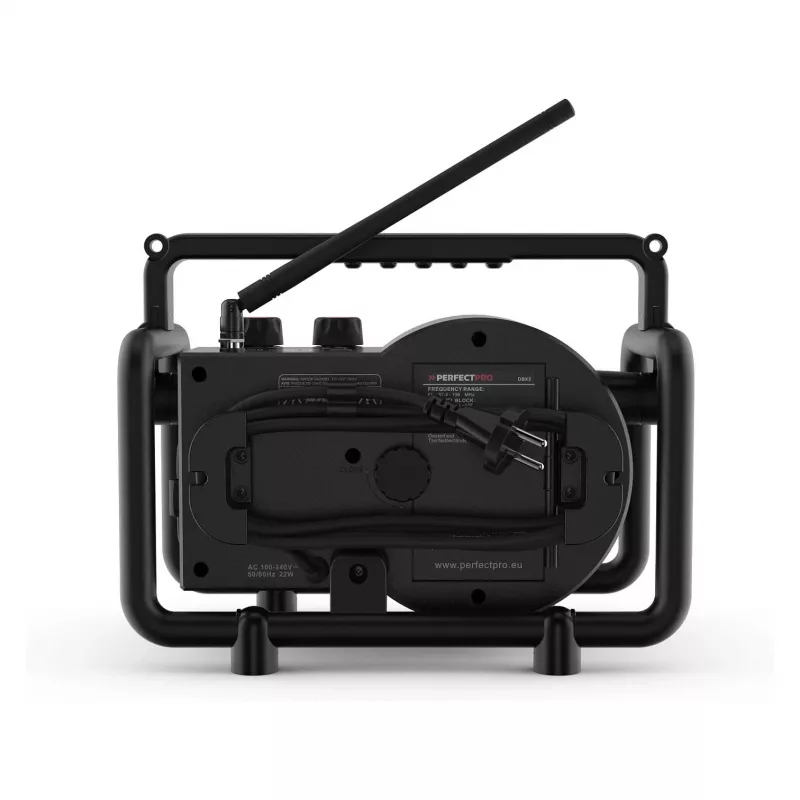Perfectpro DABBOX radijo imtuvas DAB+ FM AUX Bluetooth atsparus smūgiams