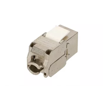Extralink Keystone CAT6A STP RJ45 kampuotas metalinis kištukinis lizdas, vieno prievado