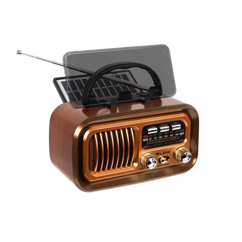 Nešiojamas analoginis AM/FM radijas RA16 su saulės baterija
