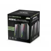 Garsiakalbiai stereo 2.0, 6W, Jack 3.5mm, USB maitinimas, Esperanza Rainbow Nortec 95855, RGB apšvietimas, juodi