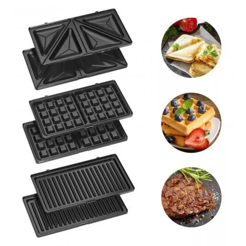 Sumuštinių keptuvė Clatronic ST/WA 3670 800 W, juoda, nerūdijantis plienas