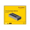 Delock DELOCK-63669 USB 3.2 skirstytuvas 7 prievadų, pilkas aliuminis