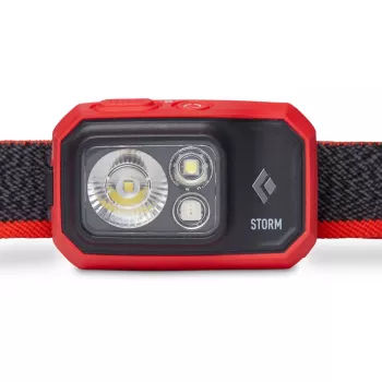 Žibintuvėlis Black Diamond Storm 450 juodas, raudonas galvos dirželis