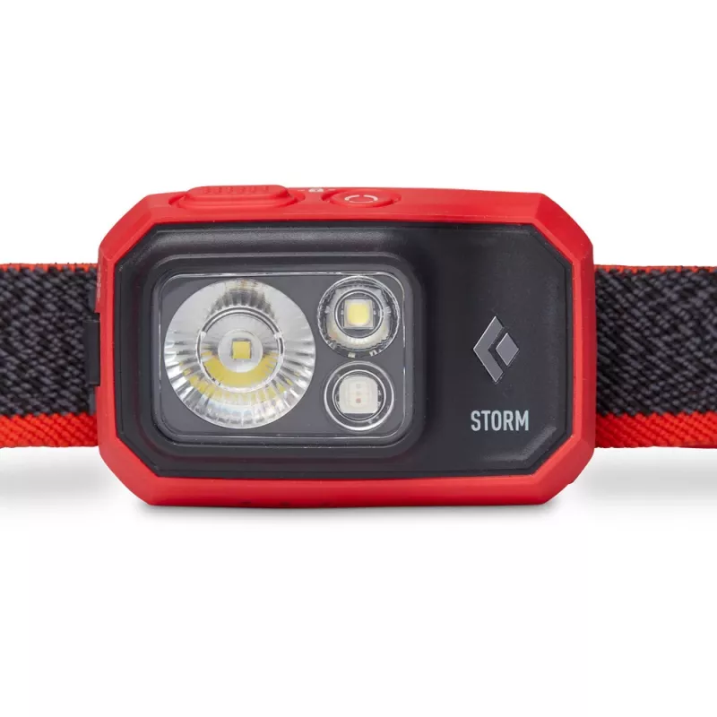 Žibintuvėlis Black Diamond Storm 450 juodas, raudonas galvos dirželis