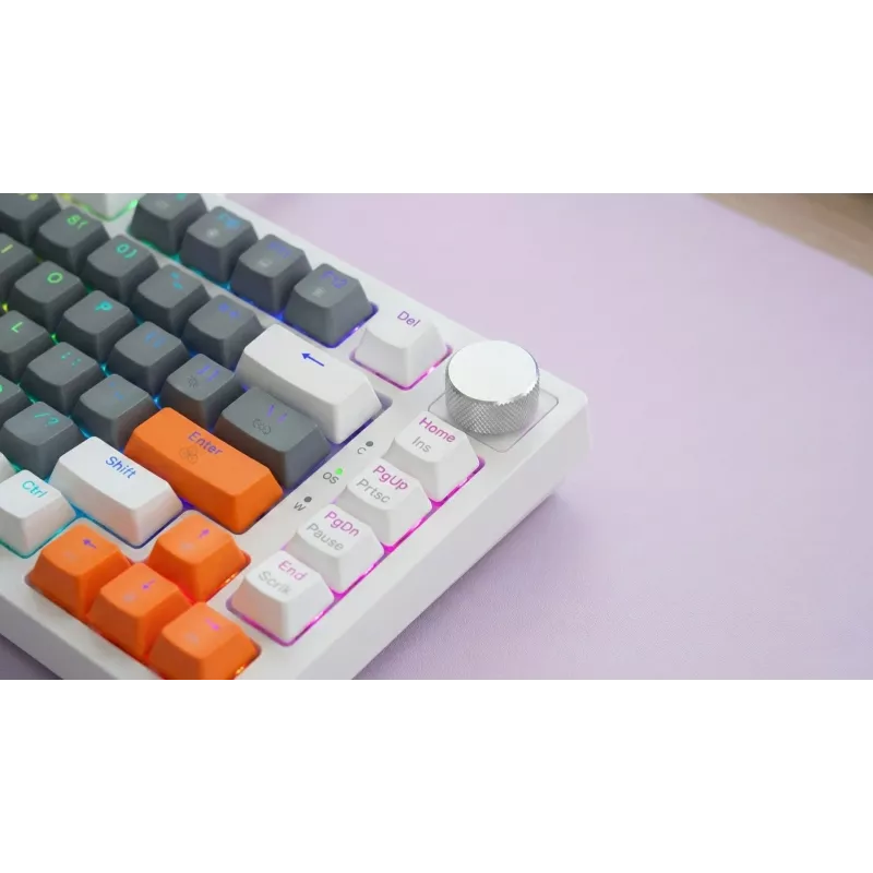 Gaming klaviatūra Savio ASTRAL WHITE JADE 3 COLOURS USB QWERTY US International