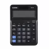 Stalinis skaičiuotuvas CASIO MS-8F – 8 skaitmenų, saulės/baterijos, 26 klavišai, valiutos ir mokesčių funkcijos, pelno skaičiavimas, juodas