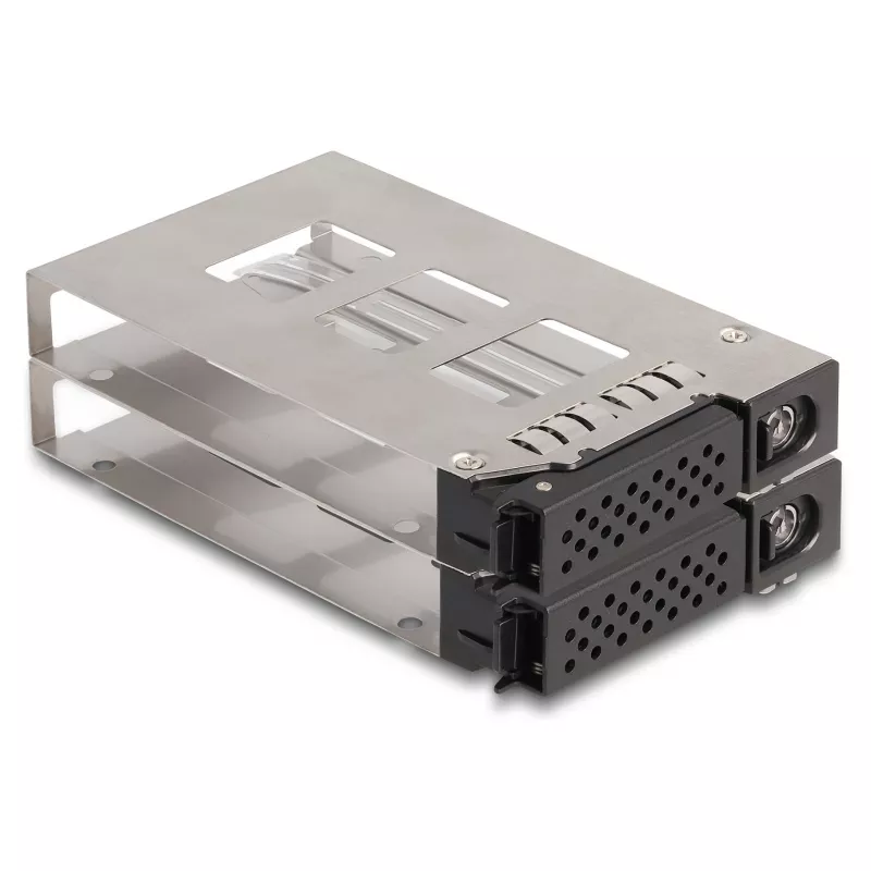 Slim Bay Wechselrahmen für 2 x 2.5? U.2 NVMe SSD mit 5.25? Rahmen