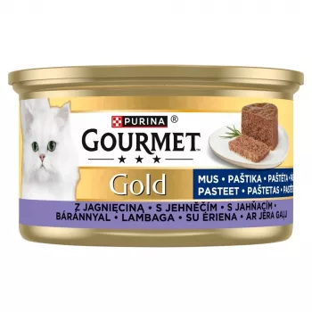 PURINA Gourmet Gold Mousse su ėriena – šlapias kačių ėdalas – 85 g
