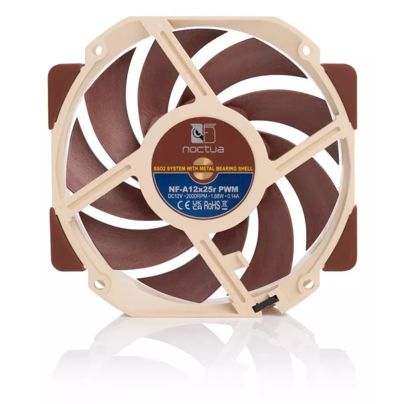Ventiliatorius Noctua NF-A12X25R PWM 12 cm smėlio rudos spalvos 2000 RPM 102,1 m³/h