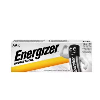 Energizer Industrial AAA šarminės baterijos – 6 pakuotės po 10 vnt. + 6 nemokamos pakuotės po 10 vnt.