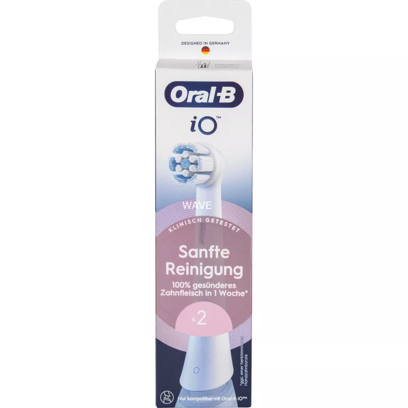 Pakeičiamieji šepetėlių antgaliai Oral-B iO Gentle Cleaning White, 2 vnt.