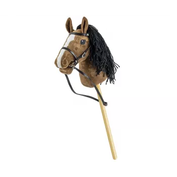 Žaislinis arkliukas ant pagaliuko Hobby Horse Tamsiai Rudas