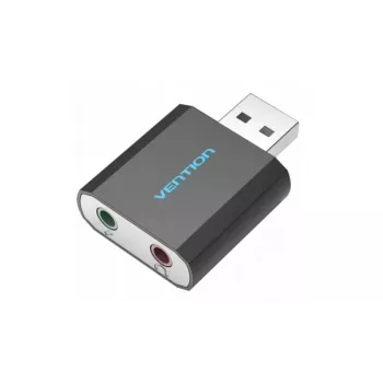Vention išorinė USB garso plokštė juoda metalinė