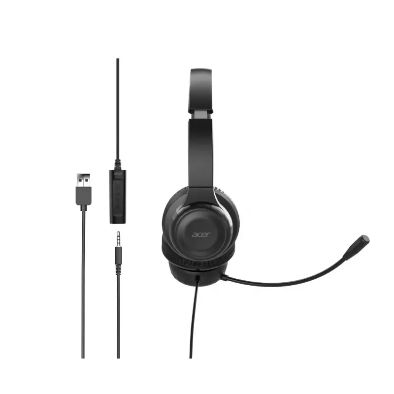 Laidinė biuro ausinė Acer AHW154 – stereo, 3,5 mm lizdas, tvirtas dizainas