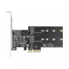 DeLOCK PCI Express kortelė su 3 SATA prievadais ir 2 M.2 Key B lizdais