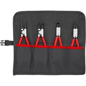 Knipex replių rinkinys vidiniams ir išoriniams fiksavimo žiedams 4 vnt. ritininiame dėkle 19-60 mm