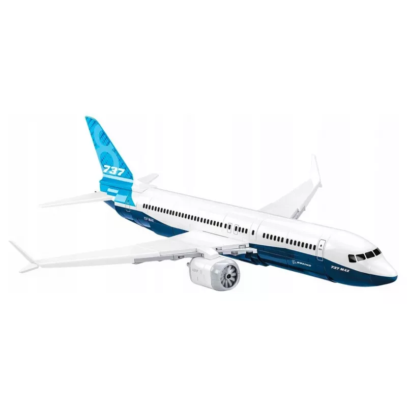 Konstruktorius Cobi Boeing 737-8 – 340 detalių, rekomenduojamas amžius 7+, mėlynos ir baltos spalvos