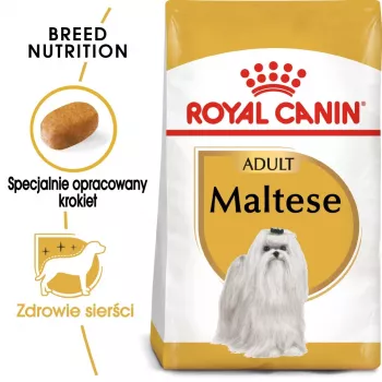 Sausas šunų ėdalas Royal Canin Maltese Adult 1,5 kg — vištiena, 24% baltymų, 18% riebalų