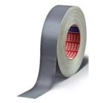 Audinio juosta Tesa 4657, 19 mm x 50 m, pilka, plastiku dengtas specialus audinys