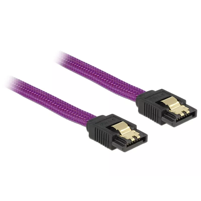 SATA kabelis DeLOCK 83691 0,5 m SATA 7 kontaktų violetinis