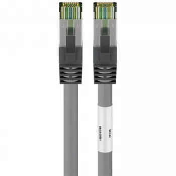 Goobay CAT 8.1 Patch Laidas, S/FTP (PiMF), Pilkas, 3 m - LSZH Halogen-Free, Varinis AWG 24 (55138)