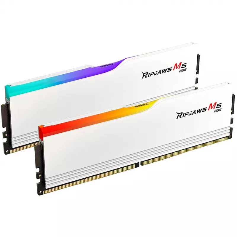 G.Skill Ripjaws M5 RGB 32 GB (2x 16 GB) DDR5-5200 MHz atminties rinkinys, balta spalva, INTEL XMP