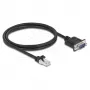 Delock 64351 CAN magistralės kabelis, RJ45 kištukas – D-Sub 9 kontaktų kištukas, Cat.5e STP, 1 m, juodas