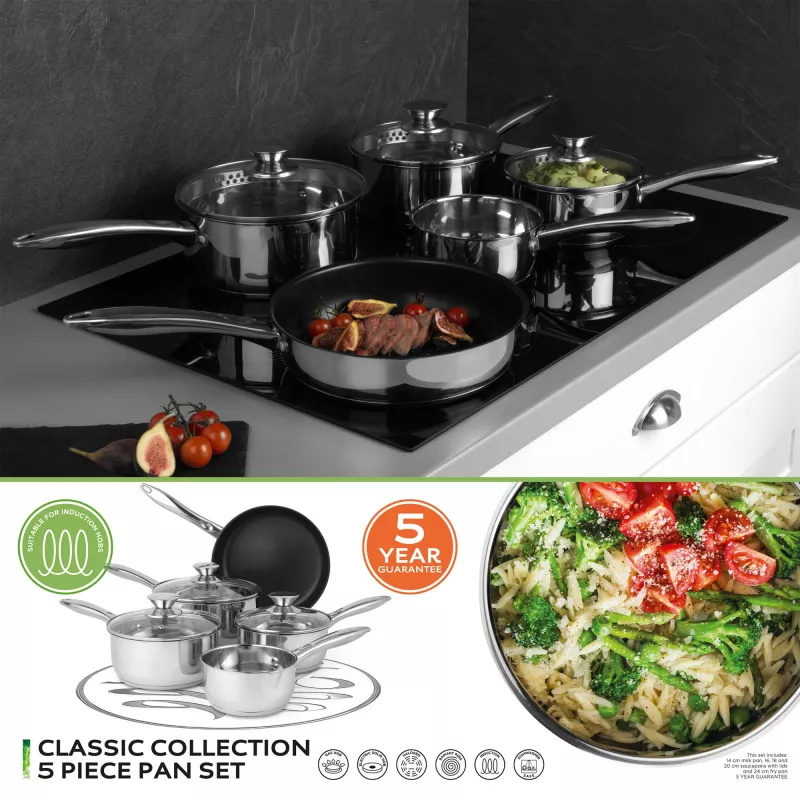 Virtuvės indų rinkinys Russell Hobbs BW06572EU72 – 5 dalių nerūdijančio plieno komplektas