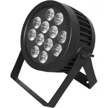 LED PAR šviestuvas EUROLITE 12x8W QCL Spot — 12×8W RGBW šviesos diodai, kompaktiškas sceninis PAR prožektorius