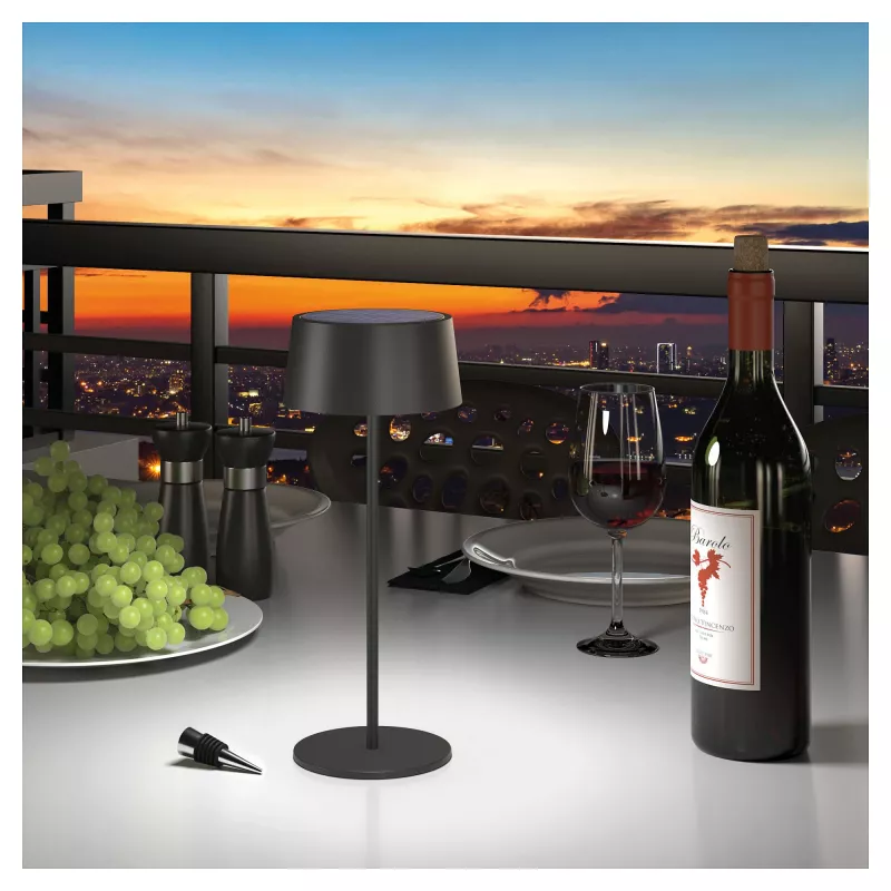 LED stalinė lempa RealPower TableLight 300 4W juoda saulės