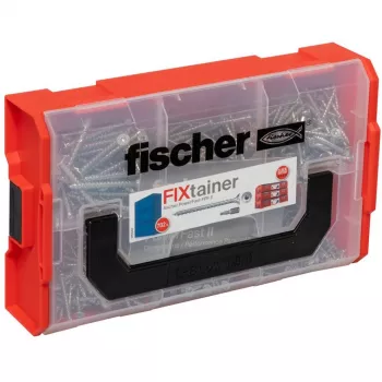 Varžtų rinkinys FISCHER FixTainer PowerFast II, 702 vnt., pilnas sriegis, cinkuoti