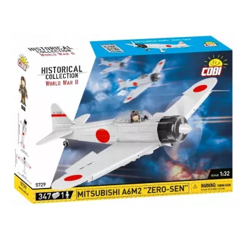 Konstruktorius Cobi Mitsubishi A6M2 „Zero-Sen“ – 347 detalės, rekomenduojamas amžius 3+