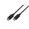 USB 2.0 USB-C į USB-C laidas LANBERG CA-CMCM-10CU-0010-BK 1 m, juodas, 480 Mbit/s, auksuoti kontaktai