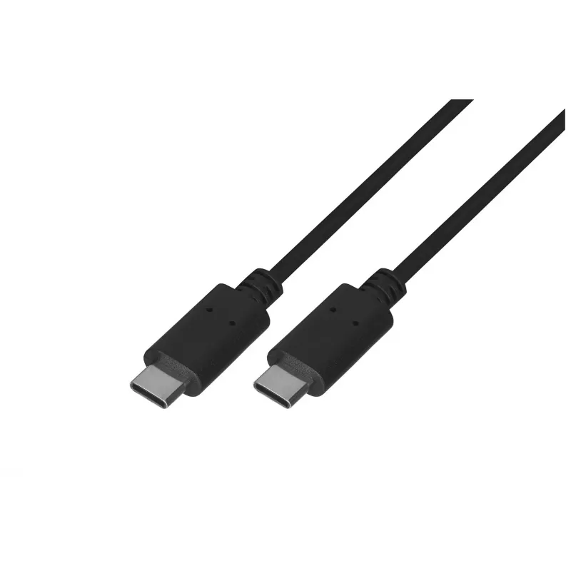 USB 2.0 USB-C į USB-C laidas LANBERG CA-CMCM-10CU-0010-BK 1 m, juodas, 480 Mbit/s, auksuoti kontaktai