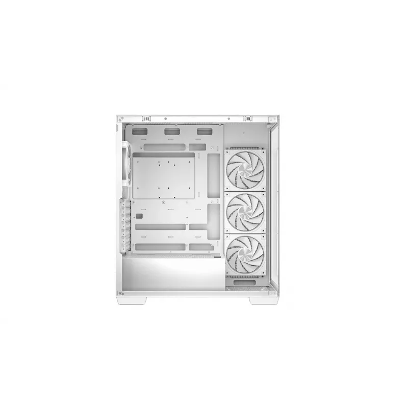 Korpusas DeepCool CG580 4F V2 Midi Tower baltas – ATX, grūdintas stiklas, 3x120mm šoniniai ventiliatoriai, 360mm šoninis radiatorius